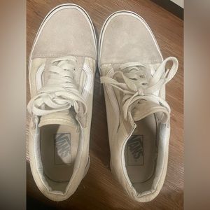 Cream colored vans size 9